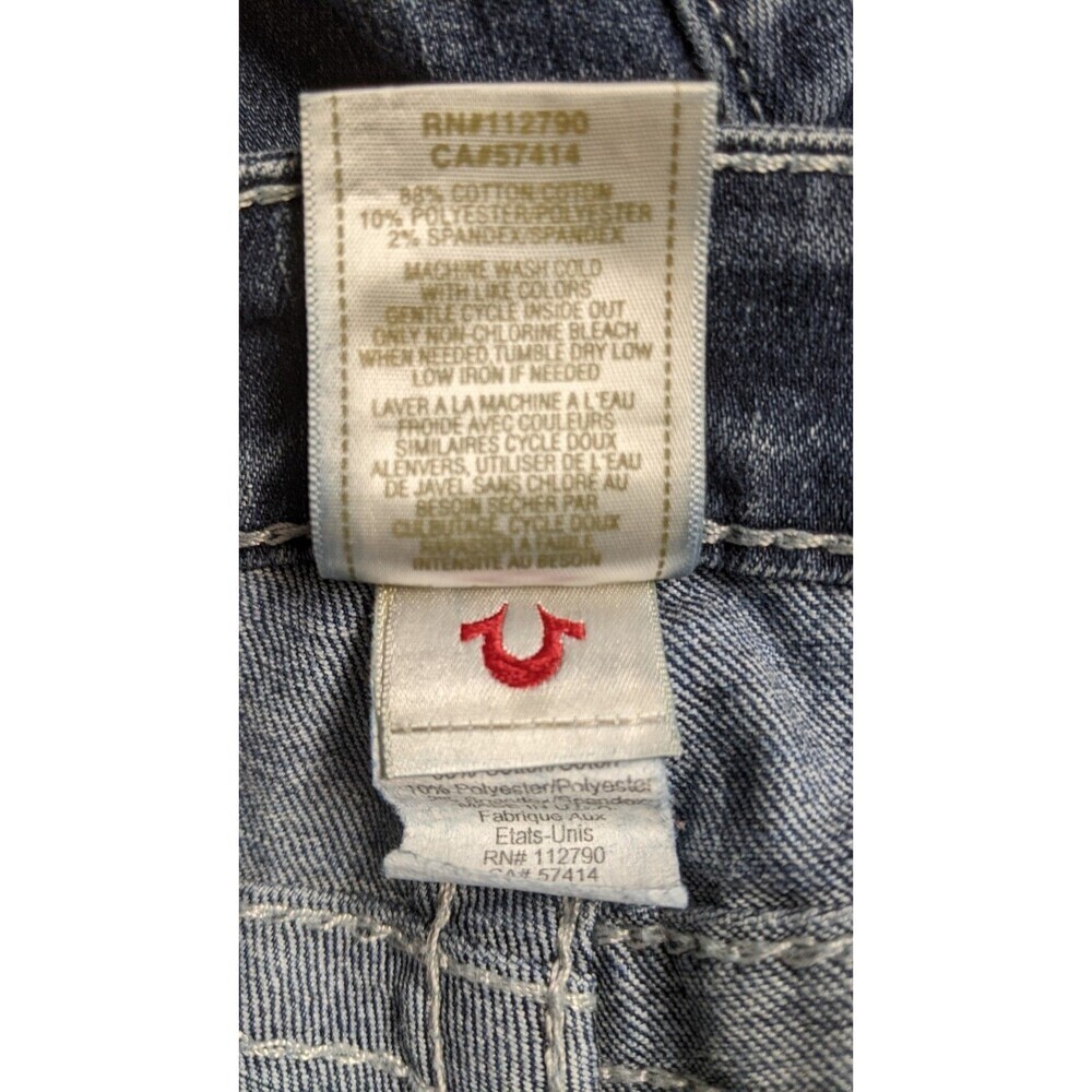Women's TRUE RELIGON Skinny Low Rise Cotton Stretch Blue Jeans 31 X 33 - Picture 12 of 13